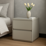 Contemporary Minimalist Rectangular Nightstand with Durable MDF Construction, Smooth Finish & Quiet Storage for the Bedroom