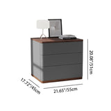 Modern Rectangular Nightstand — Solid Wood & Multi-Layer Board Construction, Premium Saddle Leather Upholstery, Refined Craftsmanship & Stable Support for Your Bedroom