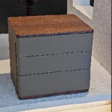 Modern Rectangular Nightstand — Solid Wood & Multi-Layer Board Construction, Premium Saddle Leather Upholstery, Refined Craftsmanship & Stable Support for Your Bedroom