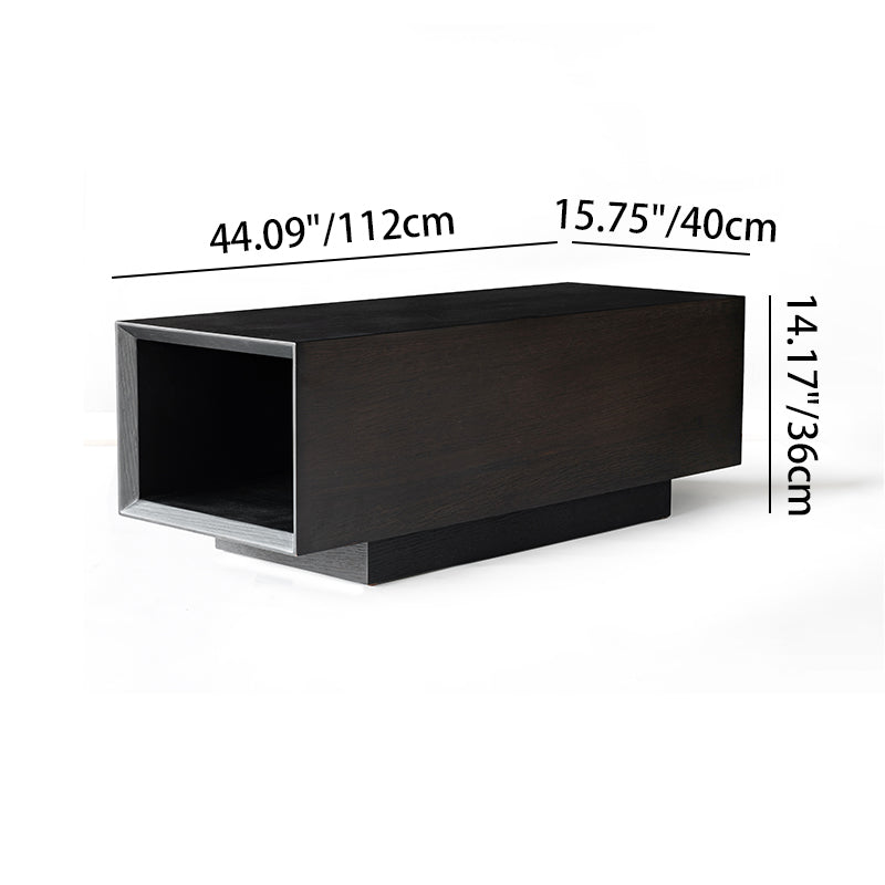Modern Minimalist Rectangular Coffee Table – MDF Construction with Layered Storage, Stable Support, Versatile for Living Room & Beyond, Scratch-Resistant Finish