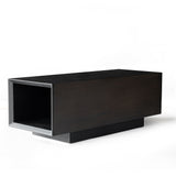 Modern Minimalist Rectangular Coffee Table – MDF Construction with Layered Storage, Stable Support, Versatile for Living Room & Beyond, Scratch-Resistant Finish