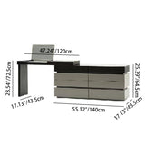 Modern Minimalist Rectangular Makeup Vanity — Multi-Layer Solid Wood Build, Sturdy & Eco-Friendly with Natural Clear Grain, Efficient Storage, Space-Saving & Easy-Clean Surface for Living Room & Bedroom