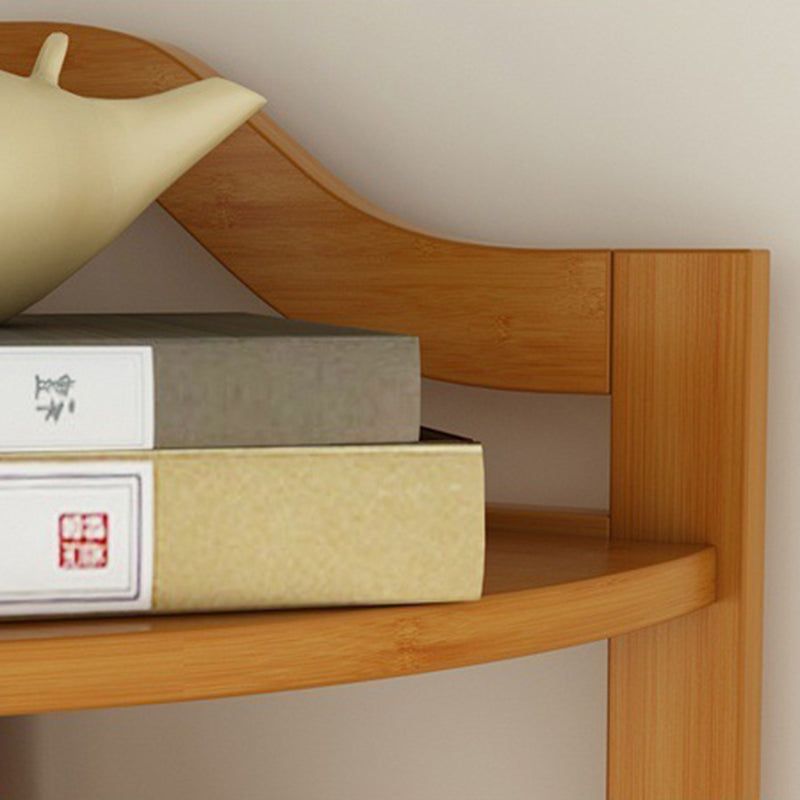Elegant Modern Minimalist Nan Bamboo MDF Corner Shelf Unit – 5-Tier Storage Rack for Living Room