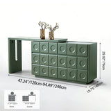 Green 6-Drawer Makeup Vanity – Nordic-Style Practical Storage with Premium MDF and Solid Wood Particle Board for the Bedroom