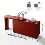 Chic Red 6-Drawer Makeup Vanity with Nordic Design – Durable MDF & Solid Wood Particle Board for the Bedroom