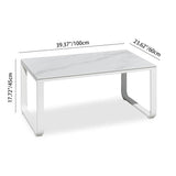 Rust-Resistant Rectangular Outdoor Coffee Table — 1-Tier Design with Ample Space for Balcony & Garden