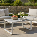 Rust-Resistant Rectangular Outdoor Coffee Table — 1-Tier Design with Ample Space for Balcony & Garden
