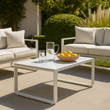 Rust-Resistant Rectangular Outdoor Coffee Table — 1-Tier Design with Ample Space for Balcony & Garden