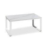 Rust-Resistant Rectangular Outdoor Coffee Table — 1-Tier Design with Ample Space for Balcony & Garden