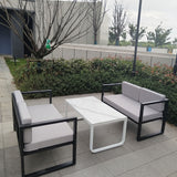 Rust-Resistant Rectangular Outdoor Coffee Table — 1-Tier Design with Ample Space for Balcony & Garden