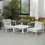 Sleek White Square Outdoor Coffee Table with 1-Tier Design for Stylish Gardens & Patios