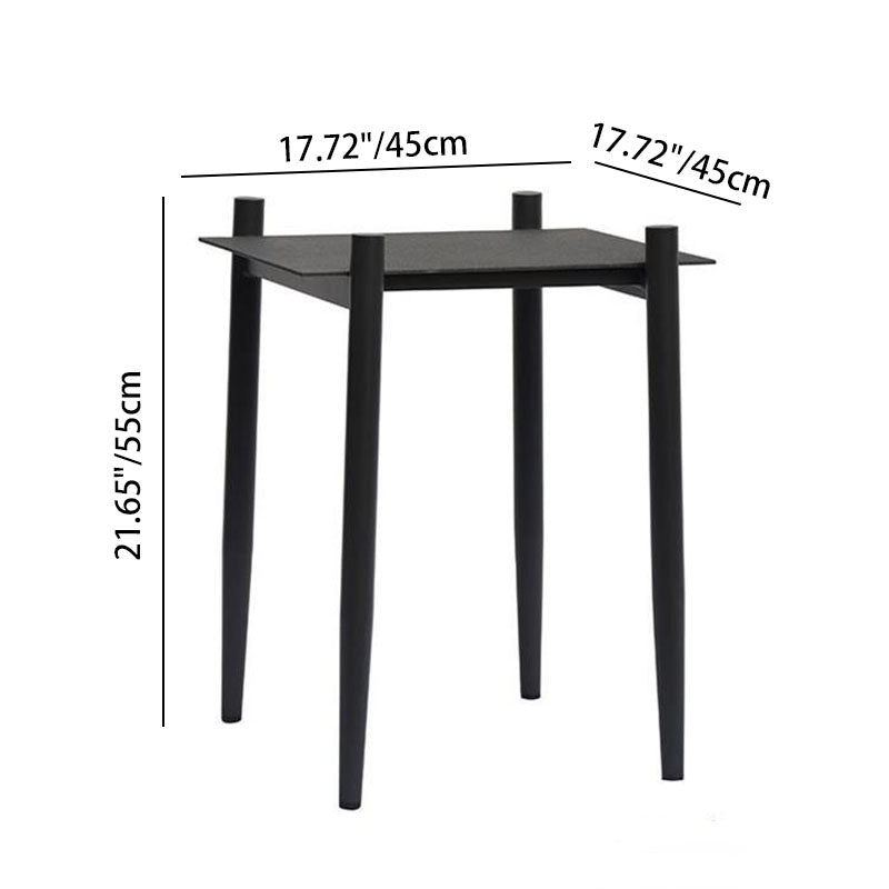 Industrial-Style Outdoor Coffee Table – Sturdy 4-Leg Construction for Balcony & Garden Stability