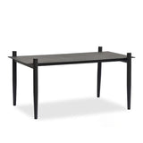 Industrial-Style Outdoor Coffee Table – Sturdy 4-Leg Construction for Balcony & Garden Stability