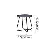 Simplicity Carbon Steel Outdoor End Table – Stable Two-Leg Design with Weather-Resistant Build for the Garden