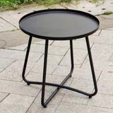 Simplicity Carbon Steel Outdoor End Table – Stable Two-Leg Design with Weather-Resistant Build for the Garden