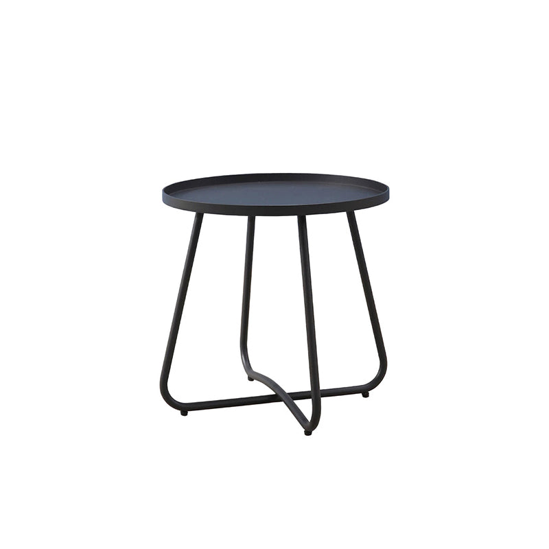 Simplicity Carbon Steel Outdoor End Table – Stable Two-Leg Design with Weather-Resistant Build for the Garden