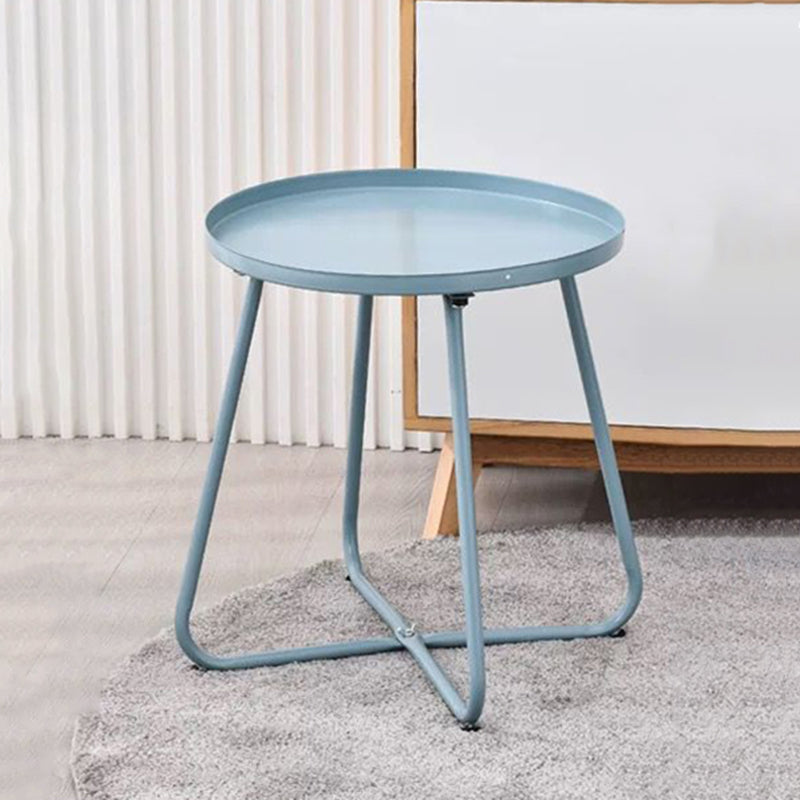 Simplicity Carbon Steel Outdoor End Table – Stable Two-Leg Design with Weather-Resistant Build for the Garden