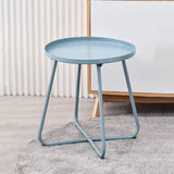 Simplicity Carbon Steel Outdoor End Table – Stable Two-Leg Design with Weather-Resistant Build for the Garden