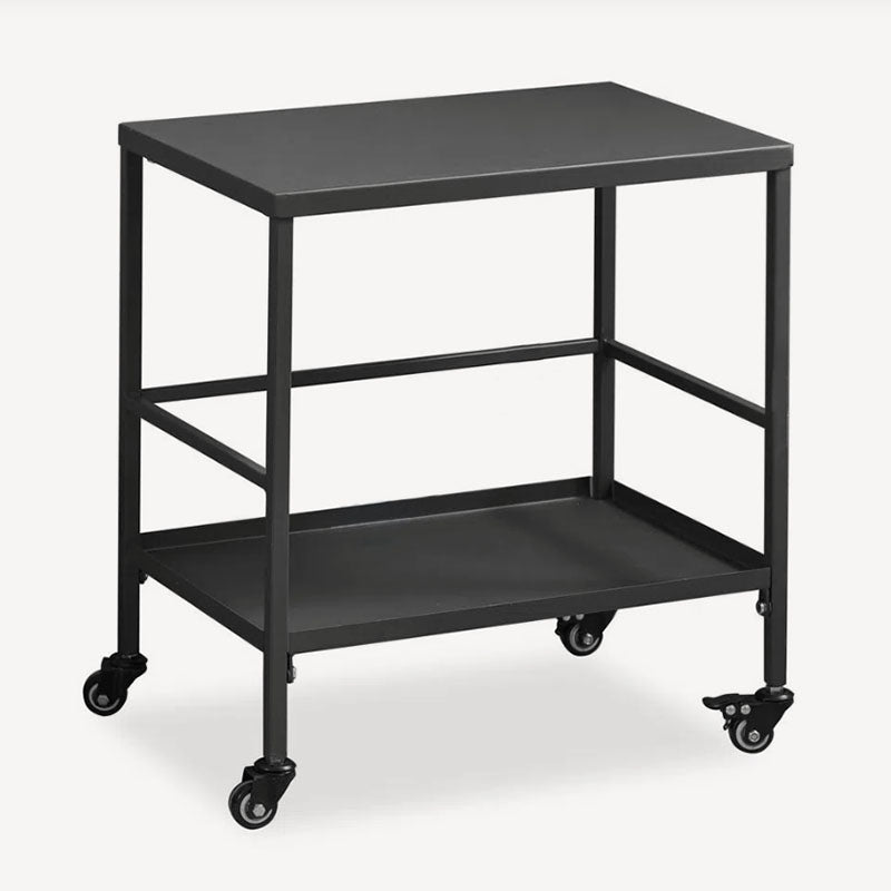 All-Purpose Outdoor Cart End Table with 2-Tier Movable Storage for Gardens & Outdoor Patios