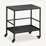 All-Purpose Outdoor Cart End Table with 2-Tier Movable Storage for Gardens & Outdoor Patios