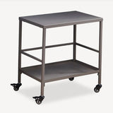 All-Purpose Outdoor Cart End Table with 2-Tier Movable Storage for Gardens & Outdoor Patios