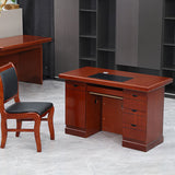 Chic Contemporary-Retro MDF Rectangular Desk with 3 Drawers and 1 Cabinet for Home Office & Study