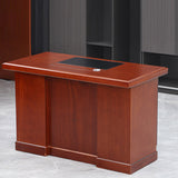 Chic Contemporary-Retro MDF Rectangular Desk with 3 Drawers and 1 Cabinet for Home Office & Study