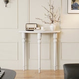 Elegant Traditional French Wood Roman Column Half-Round Console Table with Symmetrical Design — Perfect Entryway Accent
