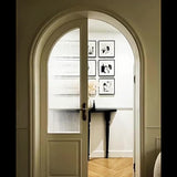Elegant Traditional French Wood Roman Column Half-Round Console Table with Symmetrical Design — Perfect Entryway Accent