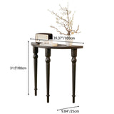 Elegant Traditional French Wood Roman Column Half-Round Console Table with Symmetrical Design — Perfect Entryway Accent