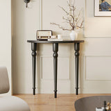 Elegant Traditional French Wood Roman Column Half-Round Console Table with Symmetrical Design — Perfect Entryway Accent