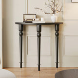 Elegant Traditional French Wood Roman Column Half-Round Console Table with Symmetrical Design — Perfect Entryway Accent