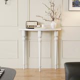 Elegant Traditional French Wood Roman Column Half-Round Console Table with Symmetrical Design — Perfect Entryway Accent