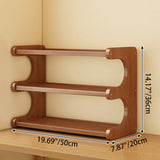 Elegant Traditional Chinese MDF & Bamboo Rectangular E-Shaped Bookshelf - 2/3/4-Tier Storage for Living Room & Bedroom