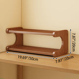 Elegant Traditional Chinese MDF & Bamboo Rectangular E-Shaped Bookshelf - 2/3/4-Tier Storage for Living Room & Bedroom