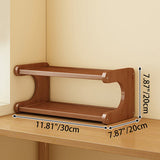 Elegant Traditional Chinese MDF & Bamboo Rectangular E-Shaped Bookshelf - 2/3/4-Tier Storage for Living Room & Bedroom
