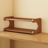 Elegant Traditional Chinese MDF & Bamboo Rectangular E-Shaped Bookshelf - 2/3/4-Tier Storage for Living Room & Bedroom