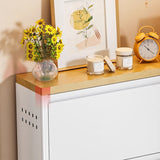 Modern Minimalist Steel Slim Rectangular Shoe Storage with Flip Drawers — 3/4-Tier Entryway Organizer