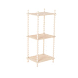 Traditional French-Style Solid Rubberwood & Acrylic Rectangular Spiral Column Display Rack – 2/3/4/5-Tier for Living Room or Bedroom