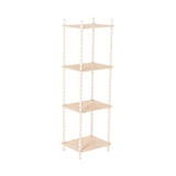 Traditional French-Style Solid Rubberwood & Acrylic Rectangular Spiral Column Display Rack – 2/3/4/5-Tier for Living Room or Bedroom