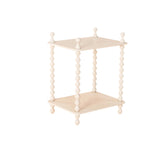 Traditional French-Style Solid Rubberwood & Acrylic Rectangular Spiral Column Display Rack – 2/3/4/5-Tier for Living Room or Bedroom