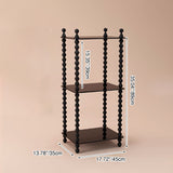 Traditional French-Style Solid Rubberwood & Acrylic Rectangular Spiral Column Display Rack – 2/3/4/5-Tier for Living Room or Bedroom