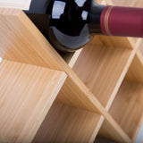 Sleek Bamboo W-Shape 8-Bottle Wine Rack – Minimalist Countertop Display for Your Kitchen