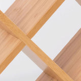 Sleek Bamboo W-Shape 8-Bottle Wine Rack – Minimalist Countertop Display for Your Kitchen