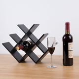 Sleek Bamboo W-Shape 8-Bottle Wine Rack – Minimalist Countertop Display for Your Kitchen
