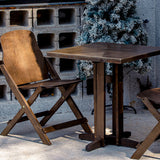 Contemporary Retro Solid Wood, Plywood & Iron Coffee Table & Chair Set – Round & Square Design for Balcony & Living Room