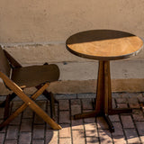 Contemporary Retro Solid Wood, Plywood & Iron Coffee Table & Chair Set – Round & Square Design for Balcony & Living Room