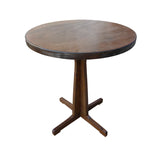 Contemporary Retro Solid Wood, Plywood & Iron Coffee Table & Chair Set – Round & Square Design for Balcony & Living Room