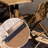 Contemporary Retro Solid Wood, Plywood & Iron Coffee Table & Chair Set – Round & Square Design for Balcony & Living Room