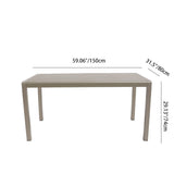 Modern Minimalist Outdoor Coffee Table & Chair Set – Striped, Square & Rectangular, Made from Plastic, Wood & Aluminum for Patio